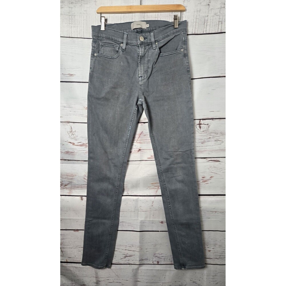 Hudson Mens Jeans 31 x 33 Gray Axl Skinny Mid Rise Stretch Denim Faded Wash